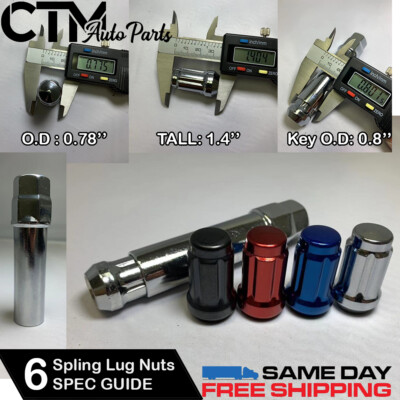 16PC TOYOTA RED 12X1.5 TUNER RACING SPLINE WHEEL LUG NUTS +KEY FOR