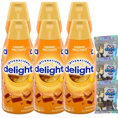 International Delight Caramel Macchiato Liquid Coffee Creamer 32 oz (Case of 6)
