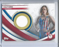 LILLY KING SWIMMING 2021 TOPPS US OLYMPIC & PARALYMPIC RELIC #USAM-LK