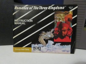 Nintendo NES Original Romance of the Three Kingdoms With Manual Vintage
