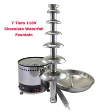 USED 7 Tiers Electric Chocolate Fondue Fountain Machine for Celebration Party