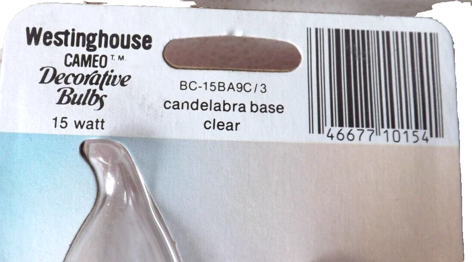 3- 2 Pk Westinghouse Clear Bent Tip Candle Bulbs 15W Candelabra Base Light Bulbs - Image 3 of 4