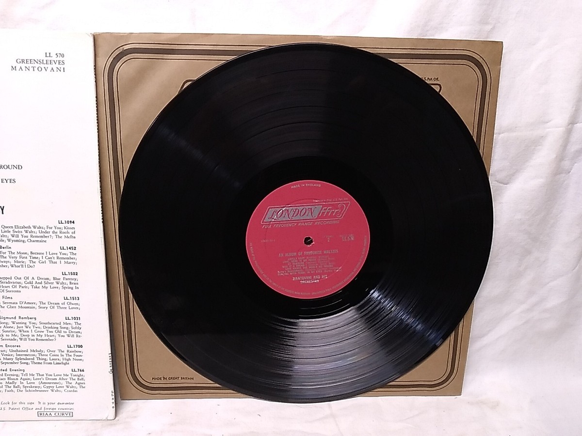 Mantovani & Orchestra Greensleeves Vinyl LP London Records LL 570