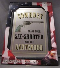 Mirror Six-Shooter pub/bar, mancave, home decoration