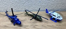 LOT 3 Matchbox 2001 Rescue Helicopter Med Alarm White Blue Zee YSH-2E Navy