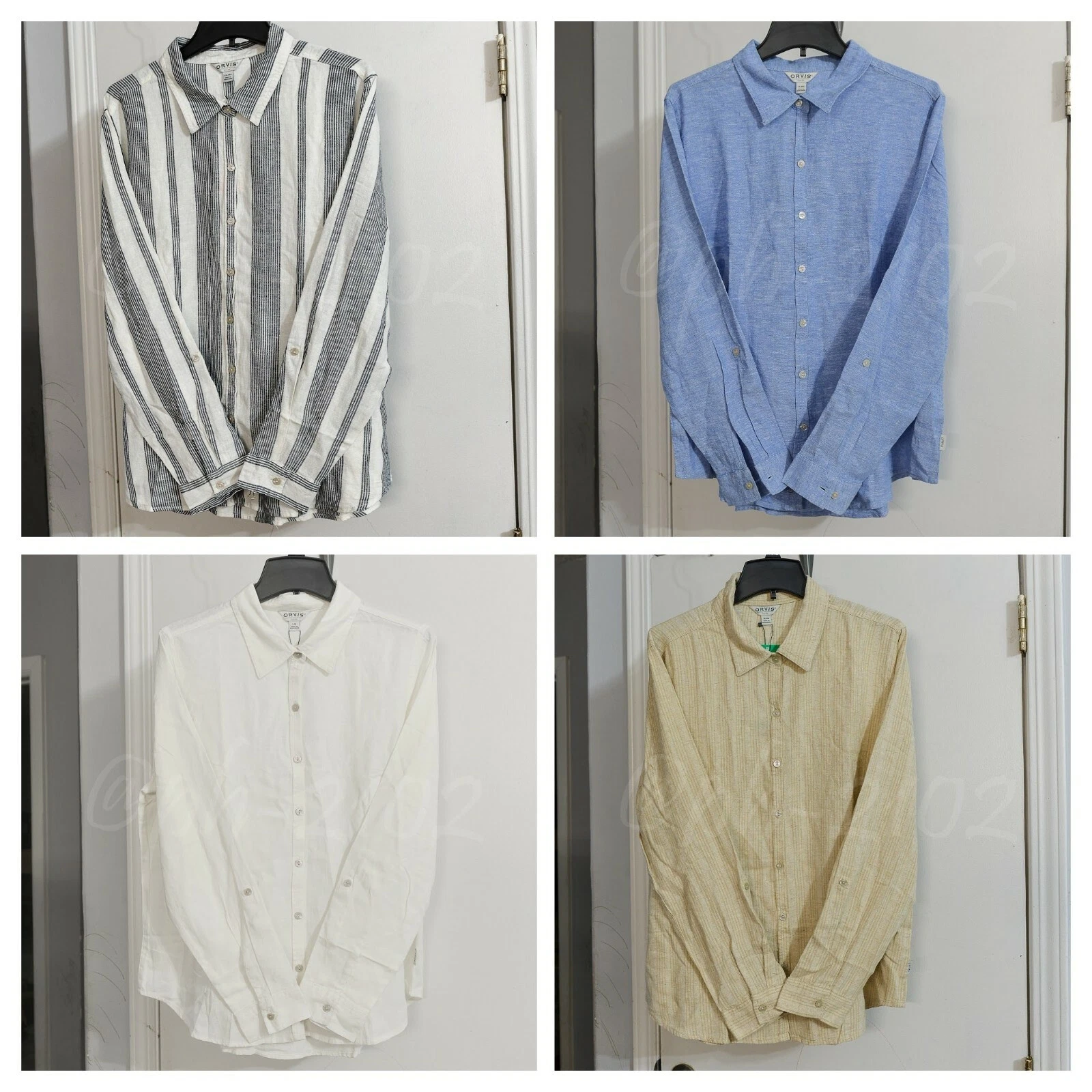 Orvis WomensLong Sleeve Linen Blend Top Shirts select colors and size