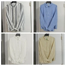 Orvis WomensLong Sleeve Linen Blend Top Shirts select colors and size 