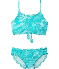 Volcom Kids Aqua Island Hop Crop Two-Piece Swim Set L96821 Size 14