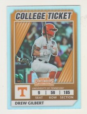 2022 Elite Extra OPTIC CONTENDERS PRIZM COLLEGE TICKET DREW GILBERT RC Rookie