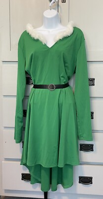 green emerald velvet dress Mrs. Claus Dress – Bison Trading main image 1