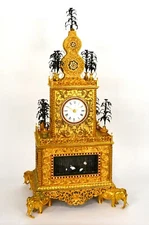 Massive Chinese Ormolu High Relief Bronze Elephant Automaton Music Bracket Clock