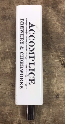 Accomplice Brewery And Ciderworks Beer Tap Handle