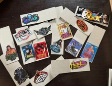 Rare Vintage 2001 World Wrestling WWF Prismatic Vending Machine Sticker Lot 15 