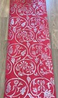 Tudor Roll Red/ Silver Handmade Block Printed Wallpaper By Hugh Dunford Wood
