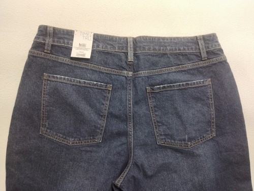 Time And Tru Jeans Crop High Rise Raw Hem Distressed Women's Size 18 - Imagen 11 de 13