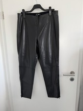 C&A Kunstlederhose Bikerstyle NEU schwarz Gr. 46 Reißverschluss Bein  Rock Style