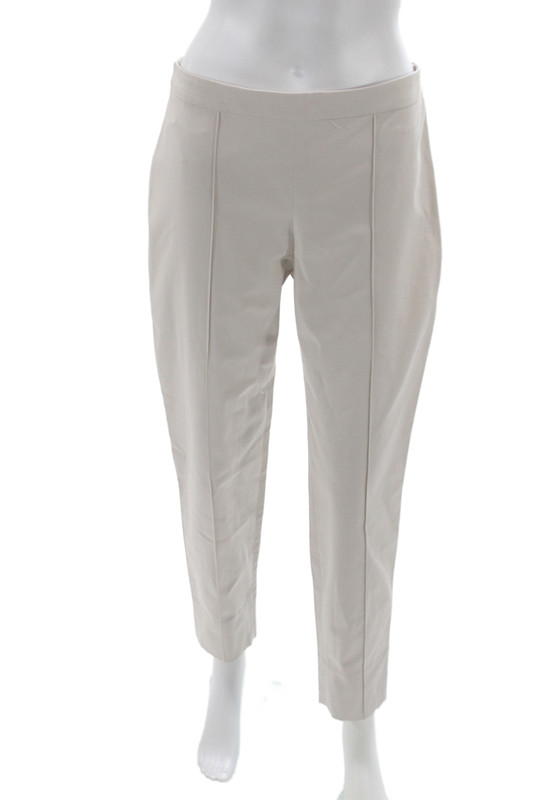Loro Piana Womens Beige Dress Pants Button Cotton Size 44
