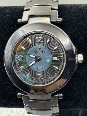 Invitation Black Ceramic Watch 3935 With MOP Face & Extra Links