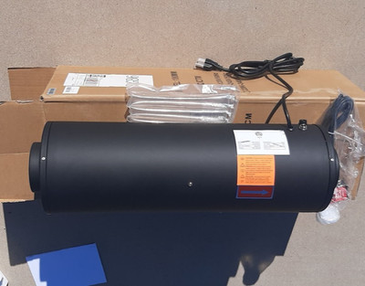 4 inch Inline Duct Fan with Speed Controller 40 - 405 CFM Output ETL