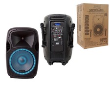 15" Wireless Portable PA Speaker System 3500W Powered Bluetooth Indoor Outdoor