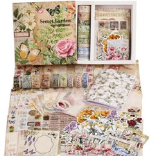 Vintage Botanical Scrapbooking Supplies Kit, 17.5 x x 4 cm,