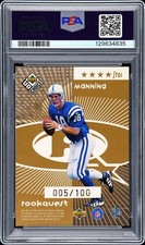 1998 UPPER DECK CHOICE STARQUEST GOLD PEYTON MANNING RC ELWAY #/100 PSA 8 NM-MT