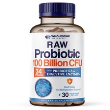 Organic Raw Probiotics 100 Billion CFU, Dr Formulated for and Men, Complete A...