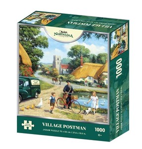 Kevin Walsh K33009 Nostalgia Village Postman 1000 Piece Jigsaw Puzzle, Multicolo