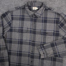 Faherty Legend Sweater Shirt Mens XL Gray Nav...