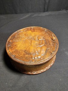 Vinatge 19th Century Snuff Box Made In Holland Pressed Wood Rare Find