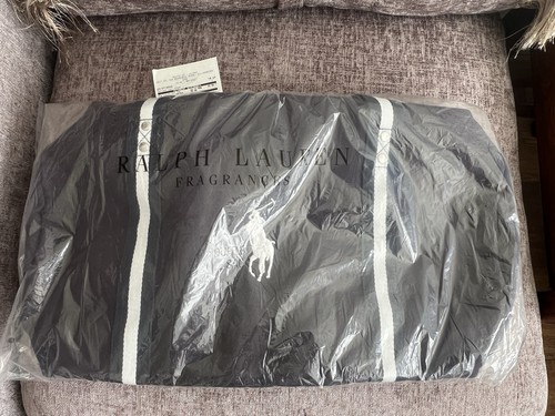 Ralph Lauren Men’s Vintage Duffle/Weekend Bag - Brand new (Navy/Leather/White) - Picture 4 of 6