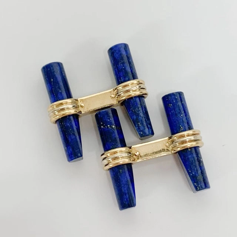 Abotoaduras de lápis-lazúli Van Cleef & Arpels 750 ouro 18kt - Imagem 3 de 4