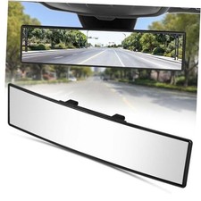 Car Rearview Mirror HD Glass 12 Inch Anti Glare Clip On 12 Inch 1 Pack White
