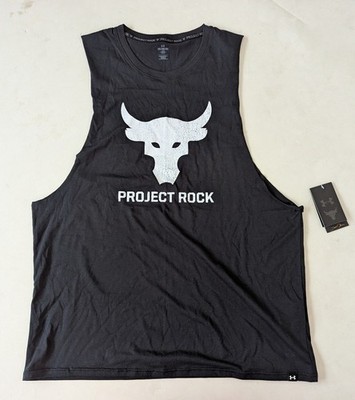 Under Armour  Project Rock Brahma Bull  1373787 004  man black tank  Brand New