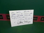 Handwritten greeting and thank you card by Paula Wessely to Austria dialect