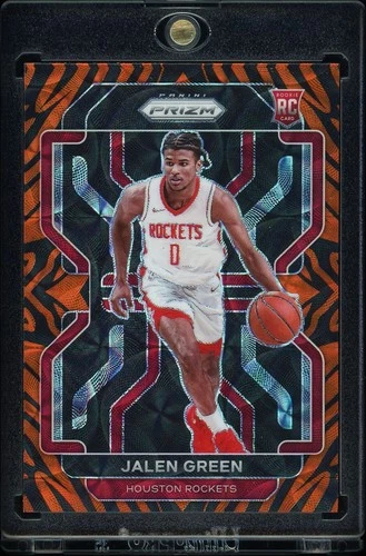 Jalen Green 2021-22 Panini Prizm #306 Choice Tiger Stripe SSP Rookie Rockets
