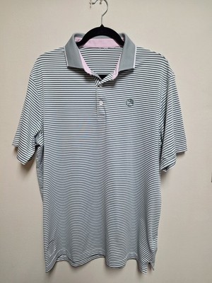 Puma Se Polo Puma 1  Shirt XL Grn Pink Striped Umbrella Arnold Palmer EUC 