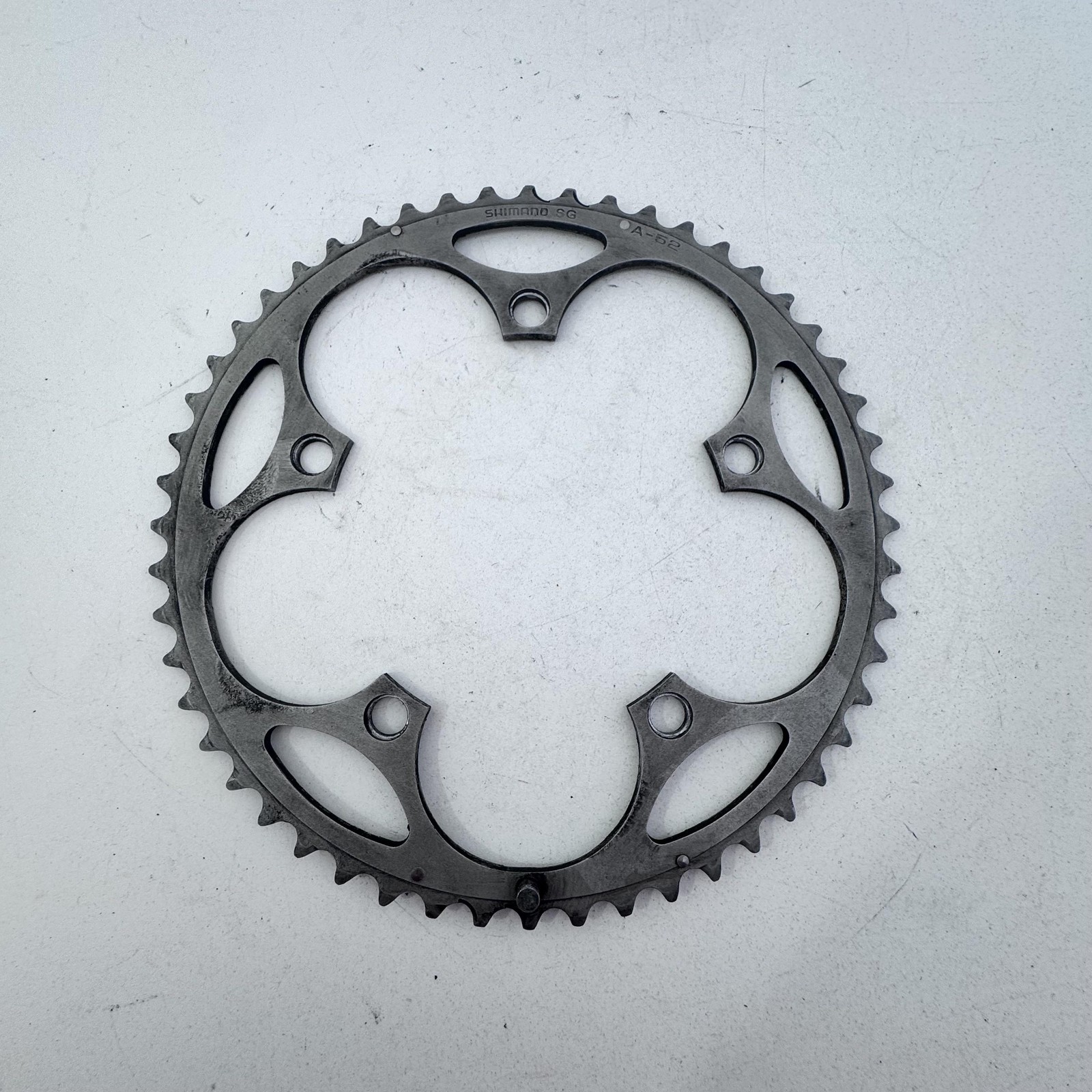 Vintage Shimano SG A-52 52T Chainring 5-Bolt 130 BCD Silver 