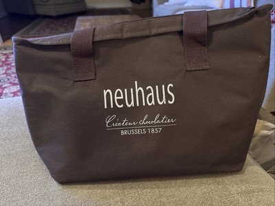 Neuhaus Belgium Chocolate Beige Canvas Insulated Cooler Tote (CM)