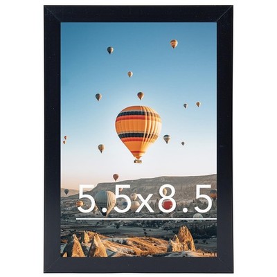 JCJMY 5.5x8.5 Picture Frame Black for Wall Hanging or inch, 