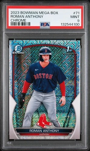 Roman Anthony #REDSOX 2023 Bowman Mega Box Chrome #71 Roman Anthony PSA 9
