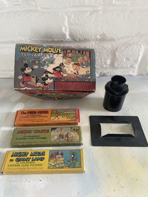 Vintage 1930er magische Laternendias Walt Disney x 3 plus Teile 