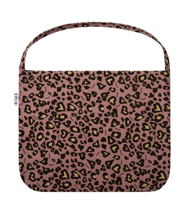 バッグ LEOPARD PATTERNED CORDUROY SHOULDER BAG Korean Brand EMIS Corduroy Leopard Eco Bag Unisex Casual Lifestyle