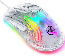 Wired Gaming Mouse with Transparent Chroma RGB Lighting,1,2800 Max DPI High P...