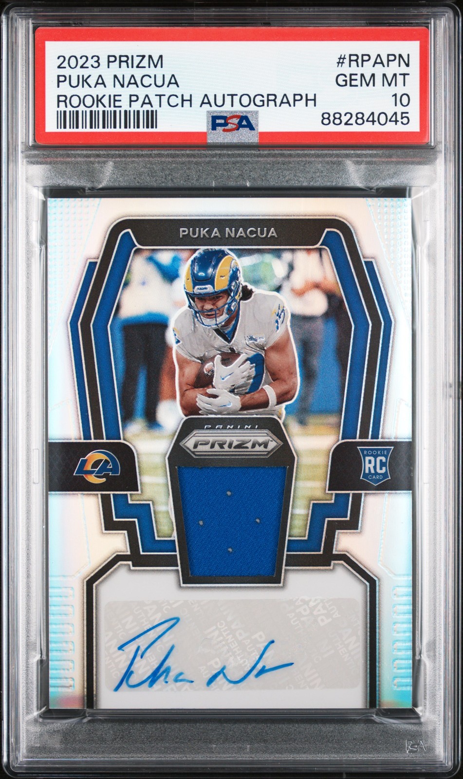 Puka Nacua Panini Prizm Rookie Patch Autographs #RPAPN Base
