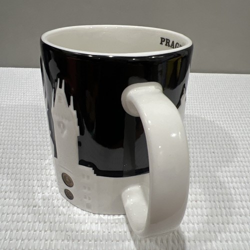Starbucks 2011 Prague Czech Republic B/W Relief Collector Mug - Picture 8 of 24