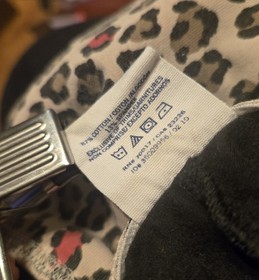 Victoria's Secret PINK VS Vintage Foldover Yoga Pants Flare Brown Leopard M