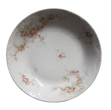 Theodore Haviland Limoges France Pink Floral 7.5”Dia Salad Or Soup Bowl