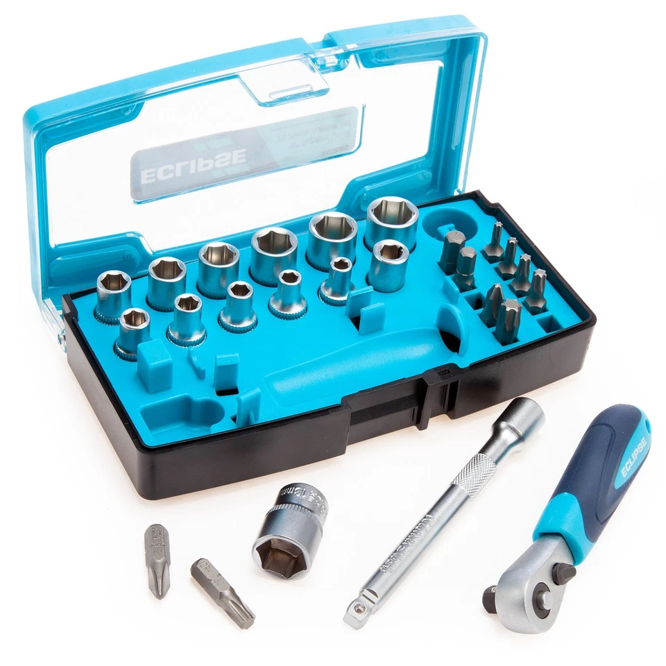 Eclipse Metric Socket Set 1/4in Square Drive 25 Piece with Hex & Torx ESS25PS - Image 3 of 4