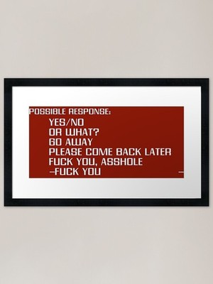 Possible responses Framed Art Print Framed Wall Art Poster Canvas Print Picture